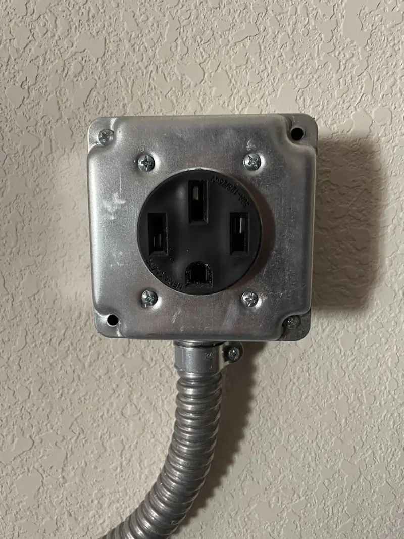 NEMA 14-50 outlet installed for Smart Home Electrical in Willows